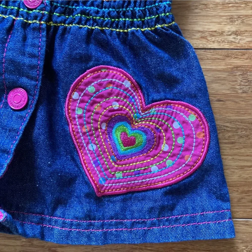 Carter’s Denim Heart Applique Tunic Top, Size 18M